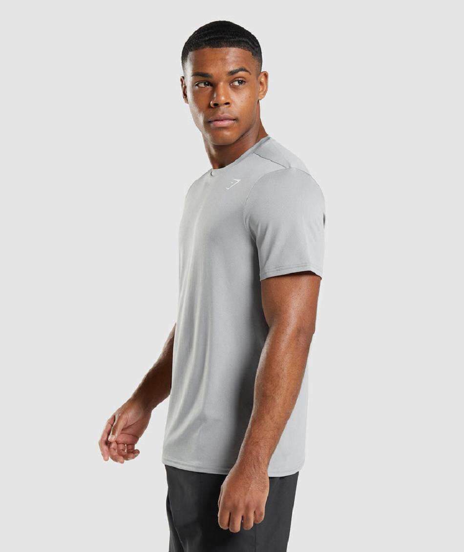 T Shirts Gymshark Arrival Regular Fit Hombre Gris | CO 3357JPQ